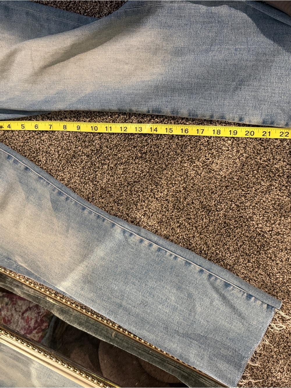 MOTHER Light Blue the Hustler Ankle Jeans Fray - Picture 7 of 7